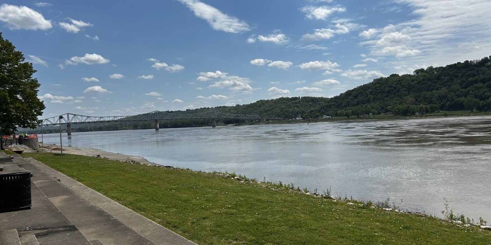 The Ohio River, from Madison, Indiana (by Adam Combs).