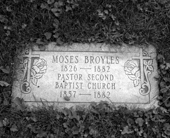 Moses Broyles tombstone
